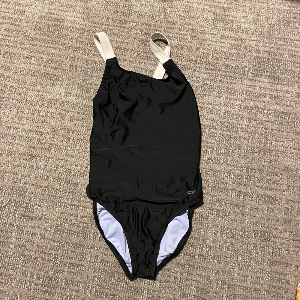 Champion women’s small One-Piece black bathing suit neutral beach summer